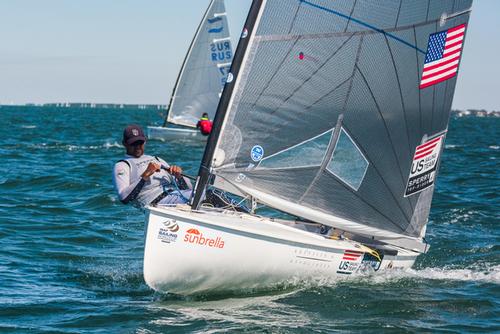 Caleb Paine, Finn - ISAF Sailing World Cup Miami 2015 © Will Ricketson / US Sailing Team http://home.ussailing.org/